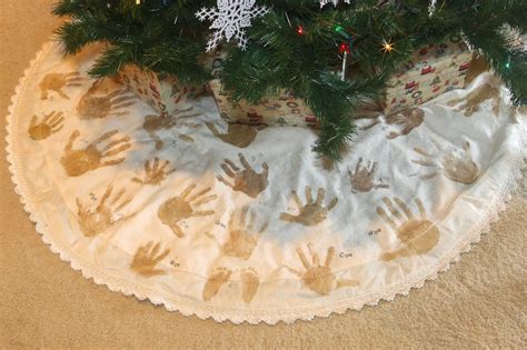 Get in the Holiday Spirit with Hand Print Tree Skirts!